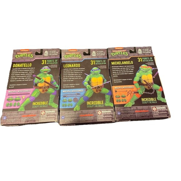 Loyal Subjects BST AXN TMNT Lot of 3 Donatello Leonardo & Michelangelo NIB - Picture 6 of 10